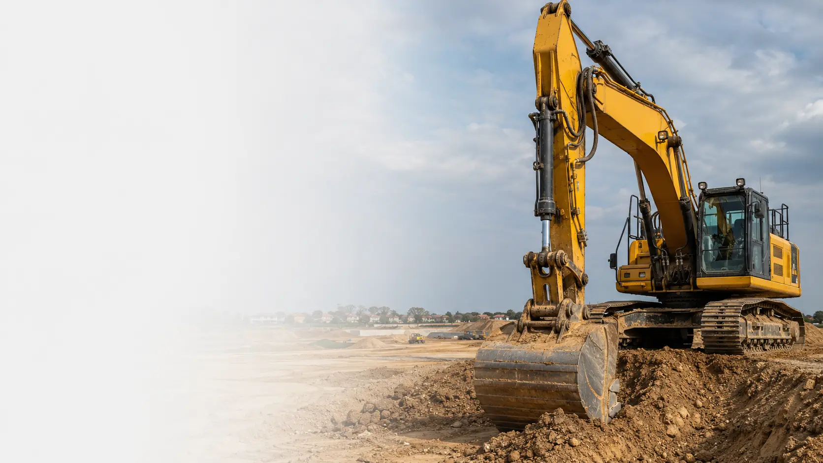 Excavator completing earthmoving work in Adelaide